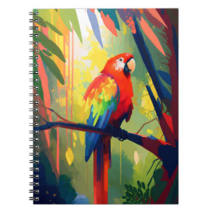 Parrot Bird Animal Portrait Painting Wildlife Free Notizblock