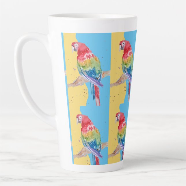 Parrot Bird Kinder Boys Mens Pastel Blue Tasse (Links)