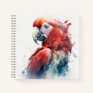 Parrot Bird Portrait Animal Painting Wildlife Free Notizbuch