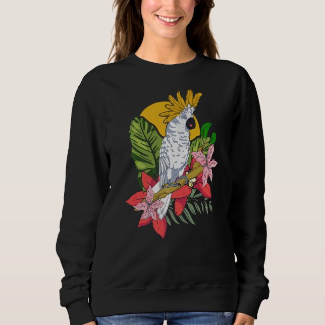 Parrot Bird Watcher Vogelbeobachter Tropischer Coc Sweatshirt (Vorderseite)