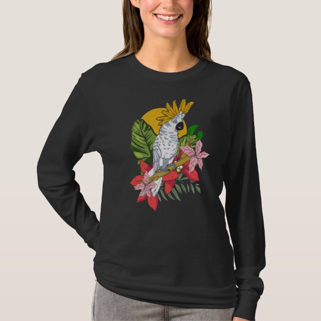 Parrot Bird Watcher Vogelbeobachter Tropischer Coc T-Shirt (Vorderseite)