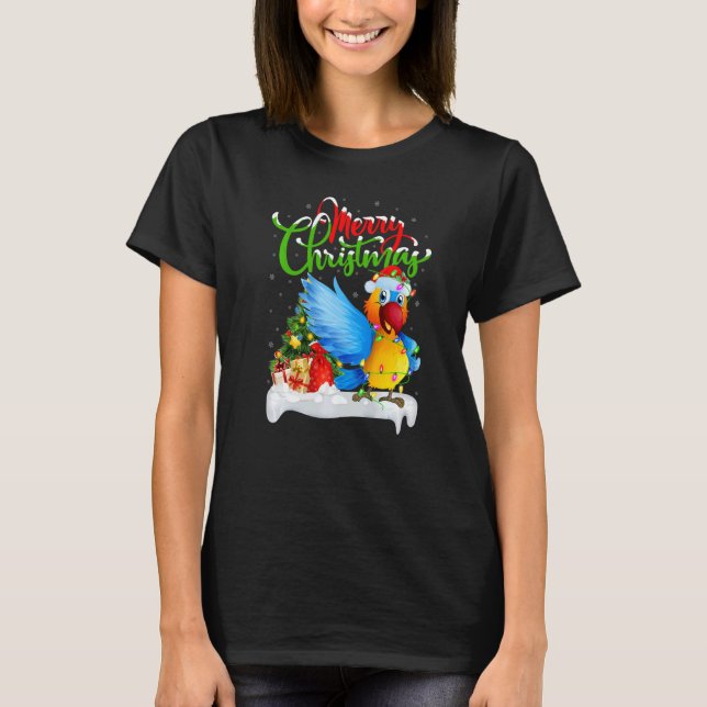 Parrot Bird  Xmas Decorations Santa Parrot Christm T-Shirt (Vorderseite)