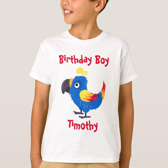 Parrot Birthday Boy T-Shirt (Vorderseite)