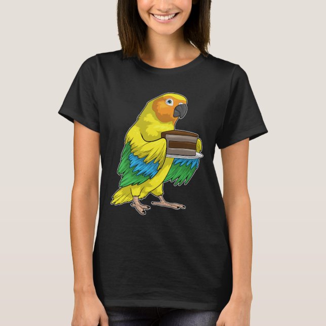 Parrot Birthday Cake T-Shirt (Vorderseite)