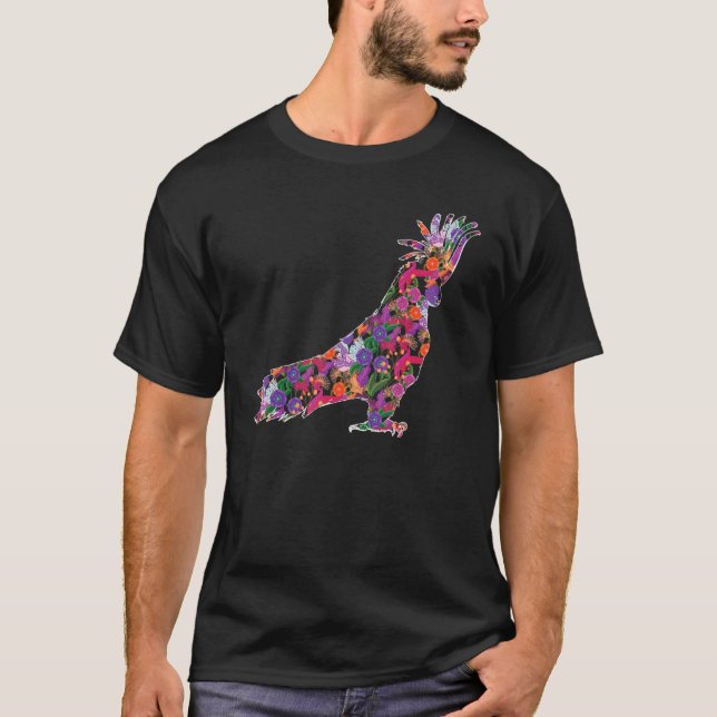Parrot Blume Exotic Bird Ara Macaw Cockatoo Zoo T-Shirt (Vorderseite)