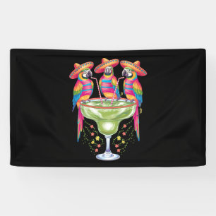 Parrot Cinco De Mayo Funny Drinks Mexican Fiesta Banner