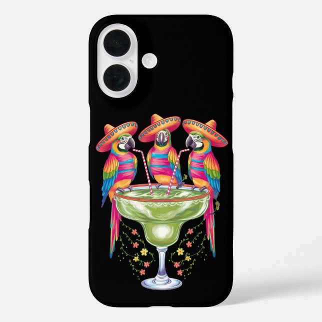 Parrot Cinco De Mayo Funny Drinks Mexican Fiesta Case-Mate iPhone Hülle (Rückseite)