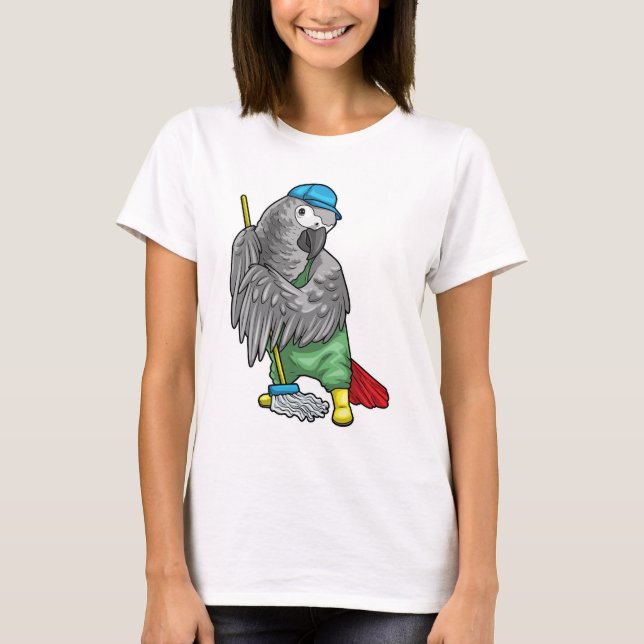 Parrot Cleaner Mop Cleaning T-Shirt (Vorderseite)