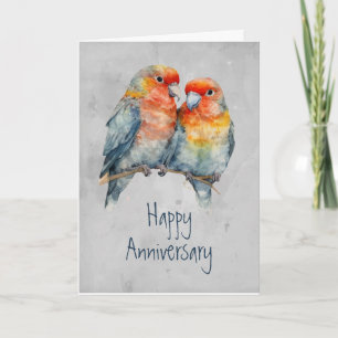 Parrot Couple Love Bird Hochzeitstag Karte