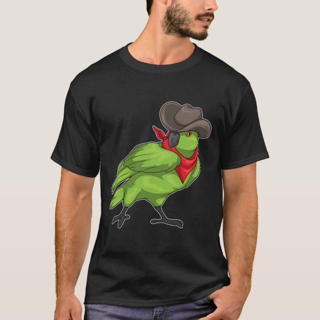 Parrot Cowboy Cowboy hat T-Shirt (Vorderseite)