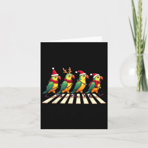 Parrot Crossing Road Xmas Karte