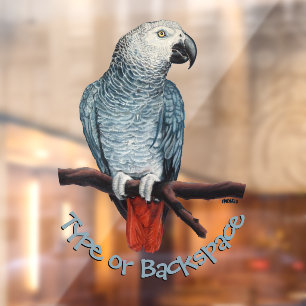 Parrot Decal Personalisiert Parrot Art Fensterhebe Fensteraufkleber