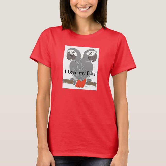Parrot Designer T Shirt (Vorderseite)