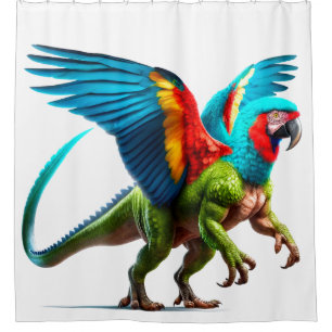 Parrot Dinosaur Duschvorhang