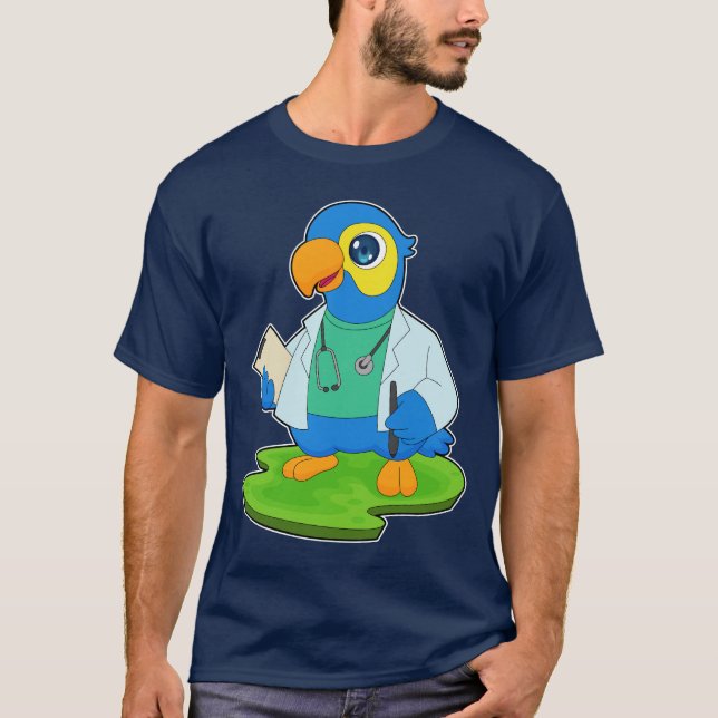 Parrot Doctor Stethoscope T-Shirt (Vorderseite)