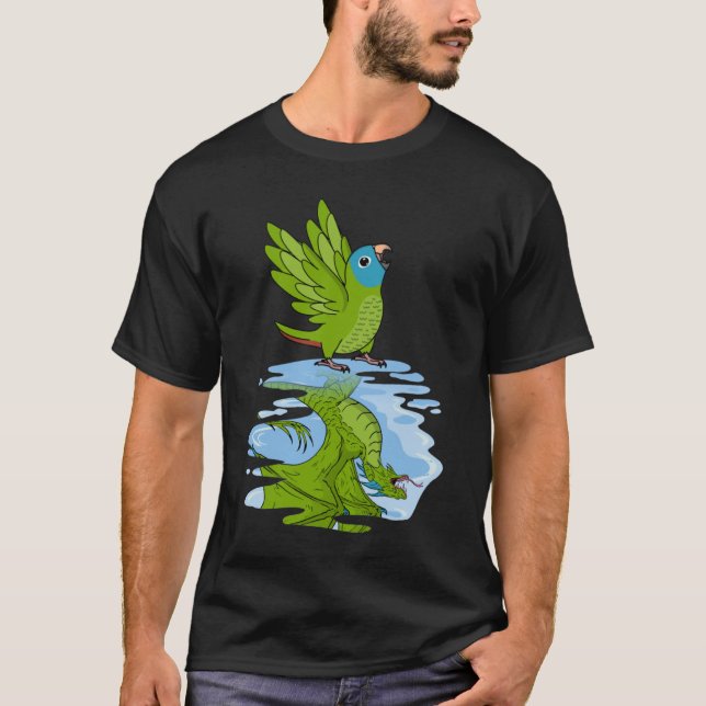 Parrot & Dragon Reflection I Blue Crowned Conture T-Shirt (Vorderseite)