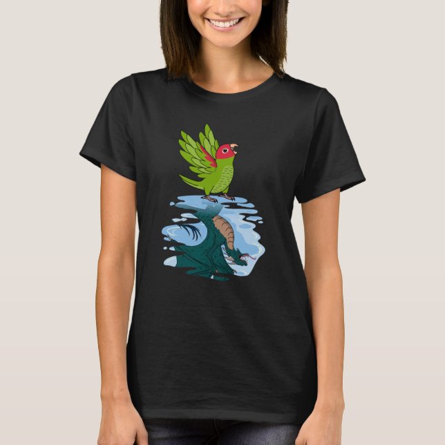 Parrot & Dragon Reflection I Cherry Kopfende Const T-Shirt (Vorderseite)