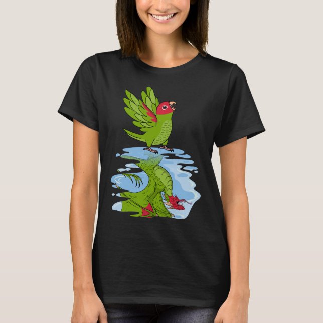 Parrot & Dragon Reflection I Cherry Kopfende Const T-Shirt (Vorderseite)