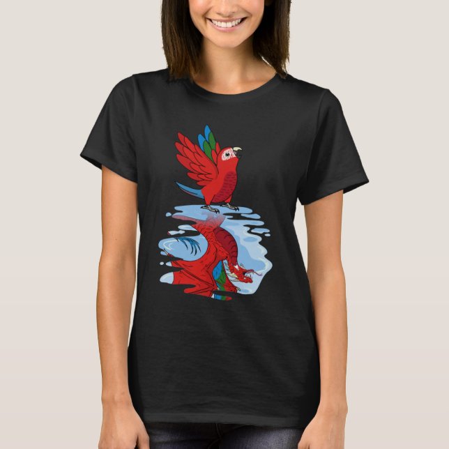 Parrot & Dragon Reflection I Green Winged Macaw T-Shirt (Vorderseite)
