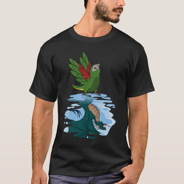 Parrot & Dragon Reflection I Hahns Macaw 2 T-Shirt (Vorderseite)