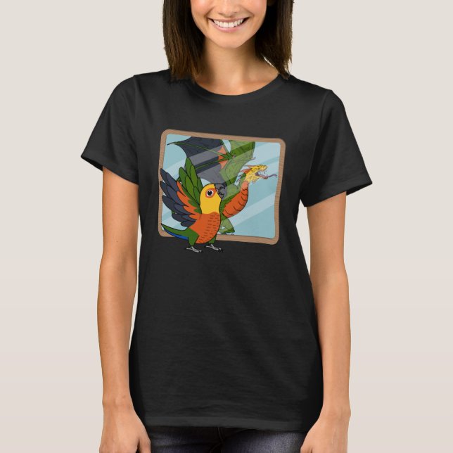 Parrot & Dragon Reflection I Jenday Construction 1 T-Shirt (Vorderseite)