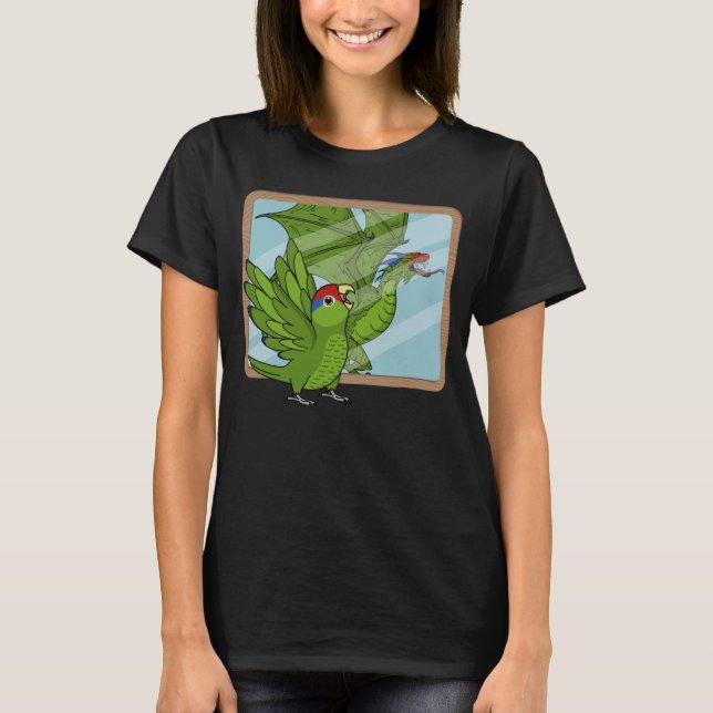 Parrot & Dragon Reflection I Mexican Red T-Shirt (Vorderseite)