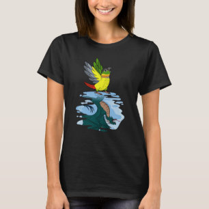 Parrot & Dragon Reflektion I Gelb Seite Grün T-Shirt