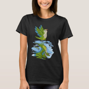 Parrot & Dragon Reflektion I Green Monk Parakeet Q T-Shirt