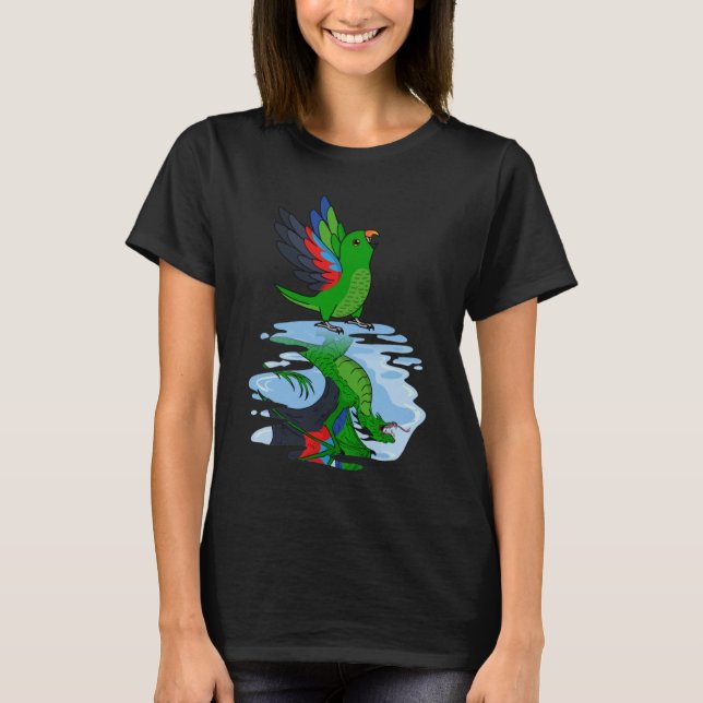 Parrot & Dragon Reflektion I Männlicher Eclectus T-Shirt (Vorderseite)