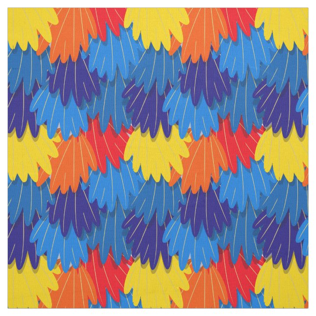 Parrot Feathers Scarlet Macaw Pattern Stoff (Muster)