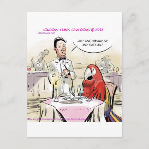 Parrot Fine Dining Funny Postkarte
