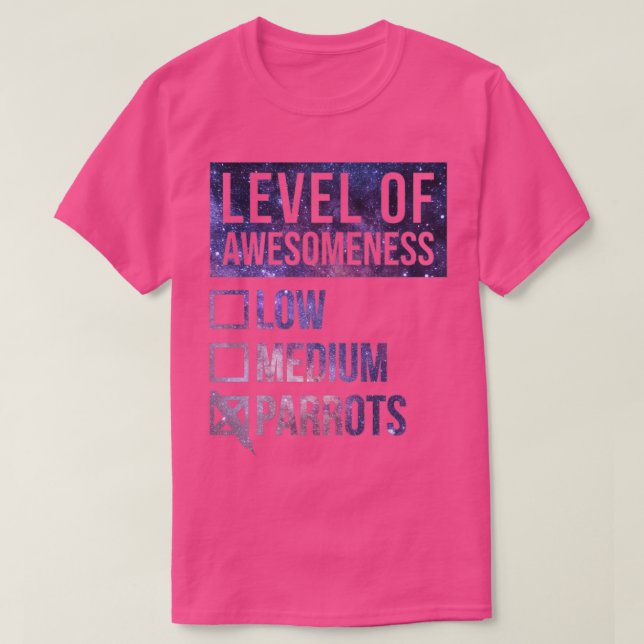 Parrot Funny Art Level von Papageien 1 T-Shirt (Design vorne)