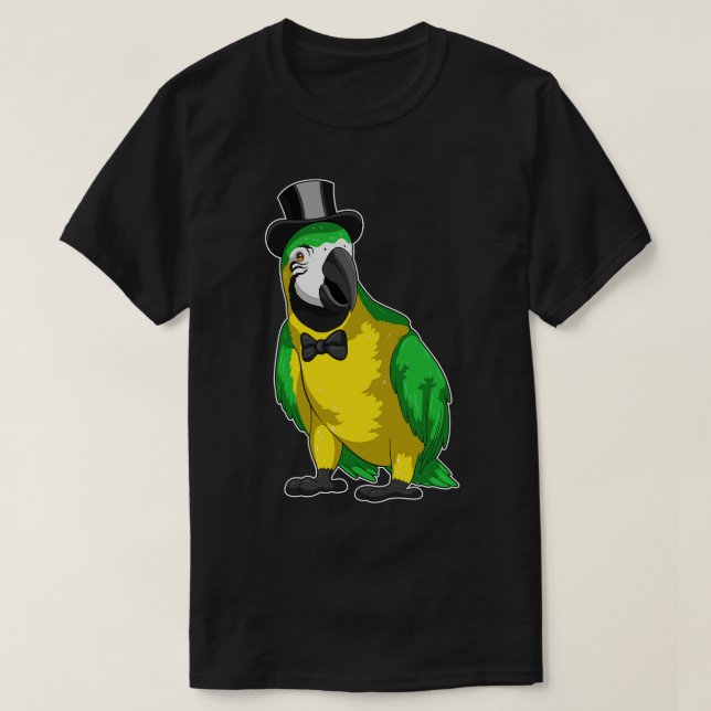 Parrot Groom Cylinder Hochzeit T-Shirt (Design vorne)