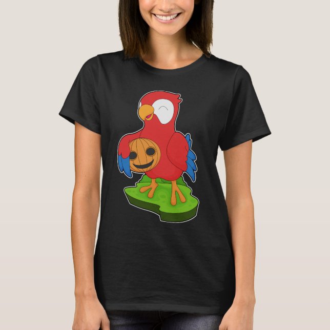 Parrot Halloween Pumpkin T-Shirt (Vorderseite)
