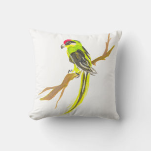 Parrot hat uns einen runtergeholt. Watercolor pain Kissen