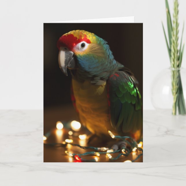 Parrot Holiday Cards Karte (Vorderseite)