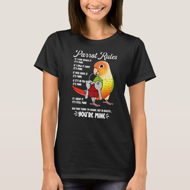 Parrot House Rules Es ist meine grüne Käfer Pineap T-Shirt (Vorderseite)