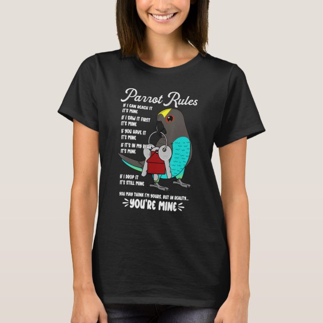 Parrot House Rules Es ist meine Ich Meyers Parrot T-Shirt (Vorderseite)