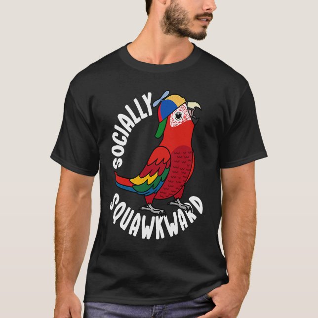 Parrot I Scarlet Macaw T-Shirt (Vorderseite)