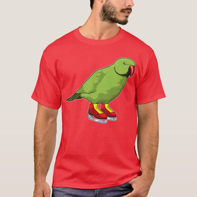 Parrot Ice Skating Ice Skates Sports friends T-Shirt (Vorderseite)