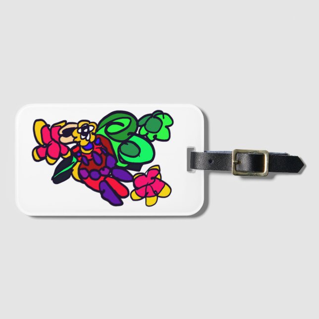 Parrot joy forest  gepäckanhänger (Vorderseite (Horizontal))