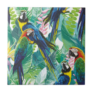 Parrot Jungle Hübsch Blue Green Fliese