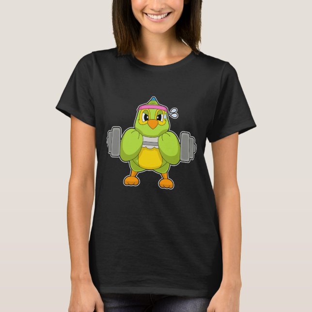 Parrot Krafttraining Dumbell T-Shirt (Vorderseite)