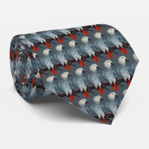 Parrot Krawatte African Gray Parrot Art Neckties