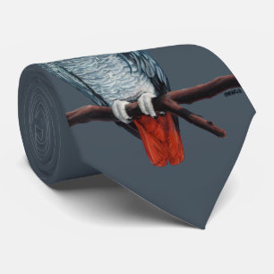 Parrot Krawatte African Gray Parrot Art Neckties