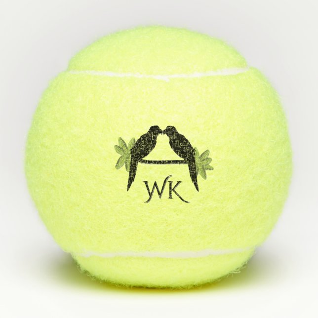 Parrot Liebe Monogram Tennisbälle (Vorderseite)
