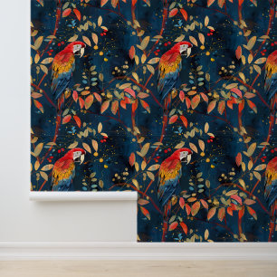 Parrot Macaw Tropischer Dschungel Tapete