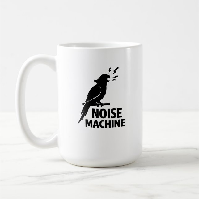 Parrot Noise Machine Funny Pet Owner Design Kaffeetasse (Links)