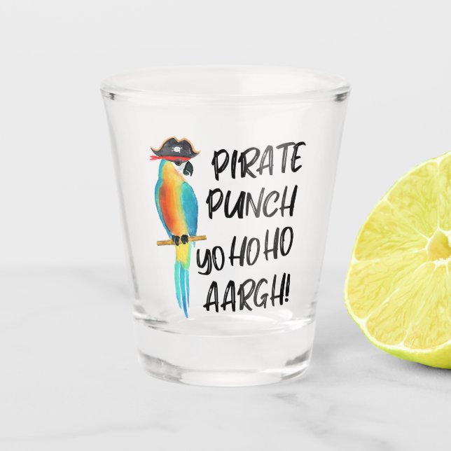 Parrot Pirate Punch Funny Schnapsglas (Vorderseite)