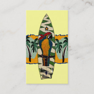 Parrot Pirate Surf Board Cards Visitenkarte